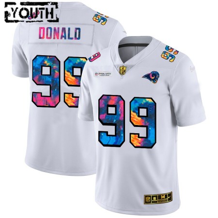 Lasten Los Angeles Rams NFL Pelipaita Aaron Donald 99 Nike 2020 Monivärinen Valkoinen